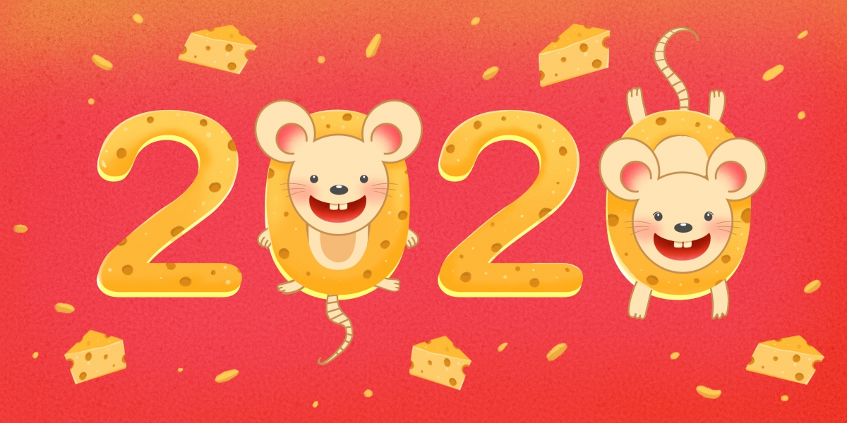 Cheese 2020 Year of the Rat New Year 4k Wallpaper