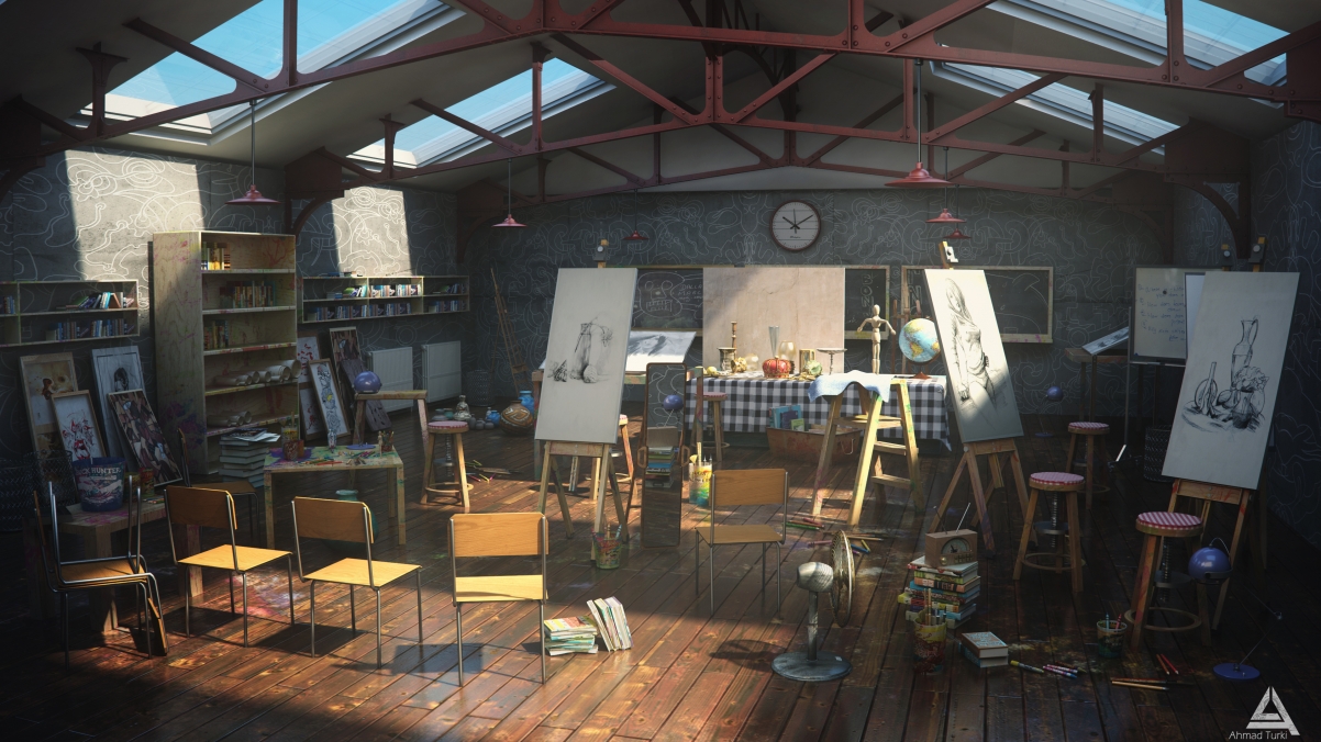 Art room, studio, 4K HD wallpapers