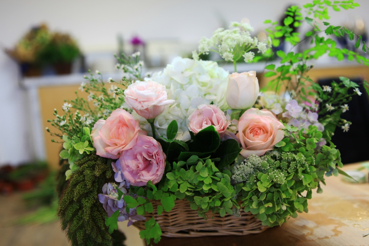 Rose flower basket 5k picture