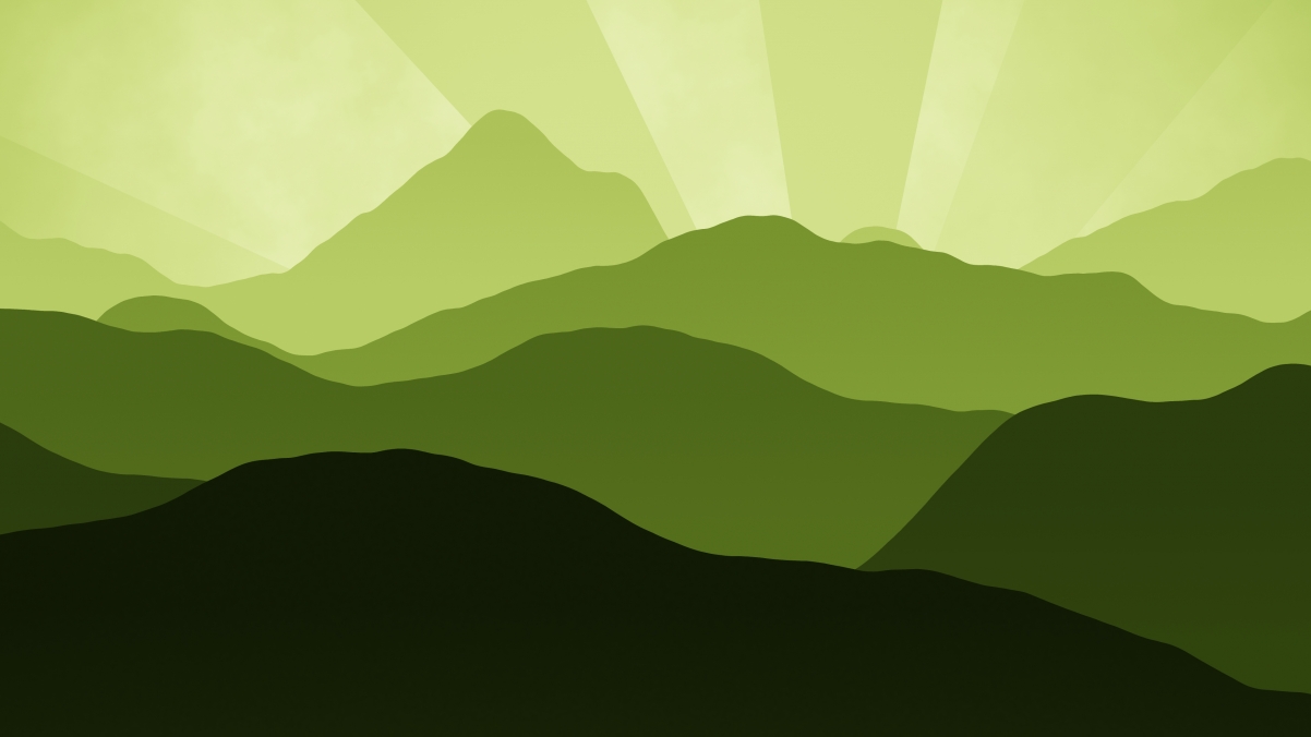 Green mountain vector landscape 4k wallpaper