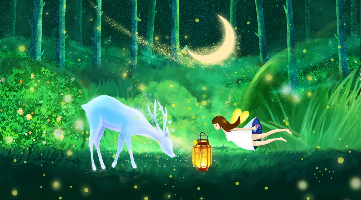 Forest Story Beautiful Illustration Wallpaper