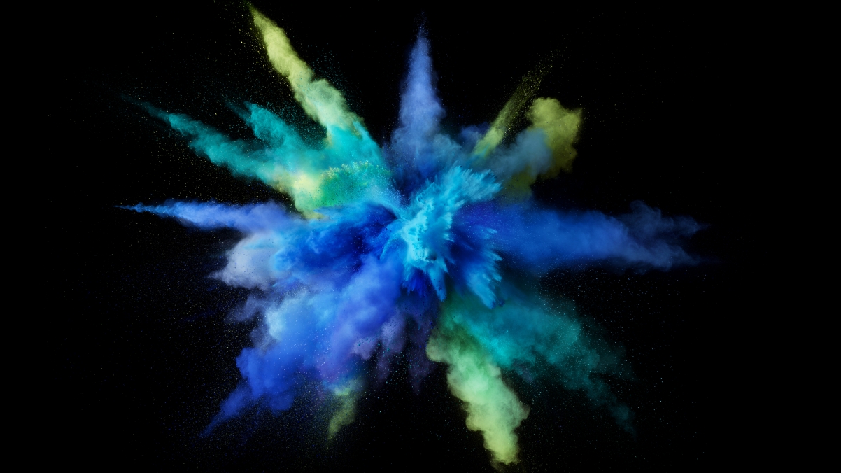 Blue green powder 4k HD wallpaper