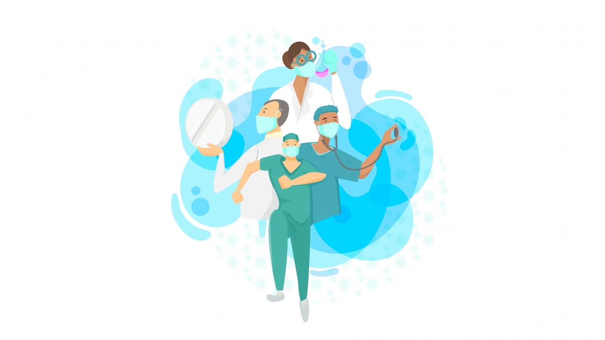 Anti-epidemic front-line medical staff 4k wallpaper