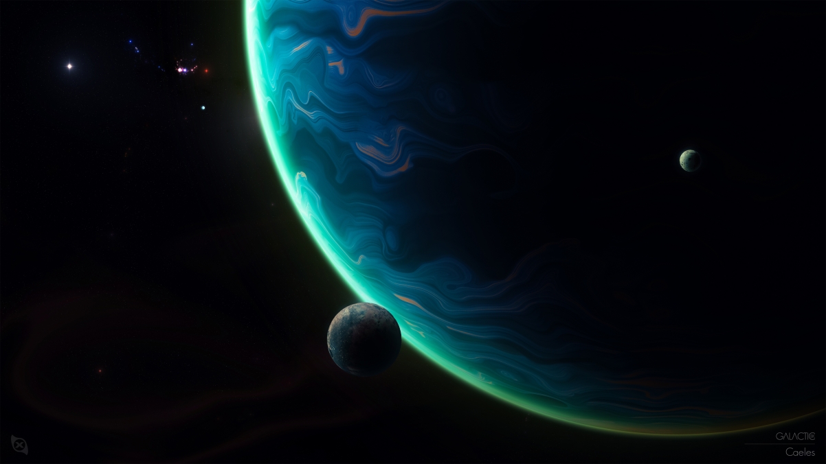 Giant planets in space 4K wallpaper 3840