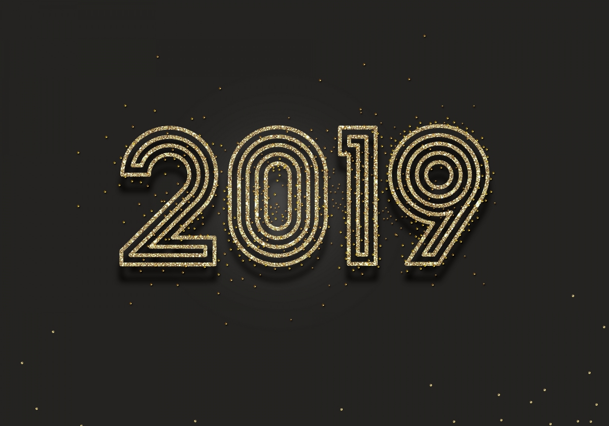 Golden 2019 digital creative design 4k