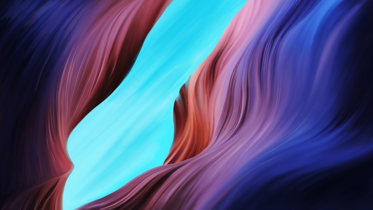Simple design colorful canyon 5k wallpaper