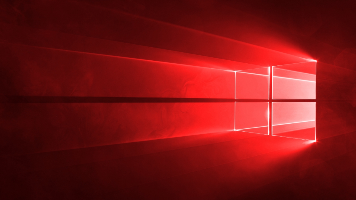 win10 hero red background 4k wallpaper