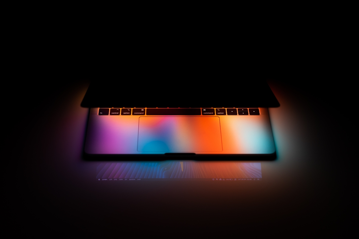 MacBook Pro night photo 5k image